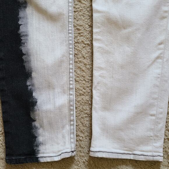 HUDSON x BAJA EAST Holly High-Rise Jeans Black to White BEW4151DBQ Women's 28 - Picture 7 of 15